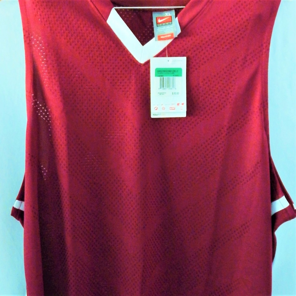 NWT Nike basketball athletic top L XL 2XL Red White Run big